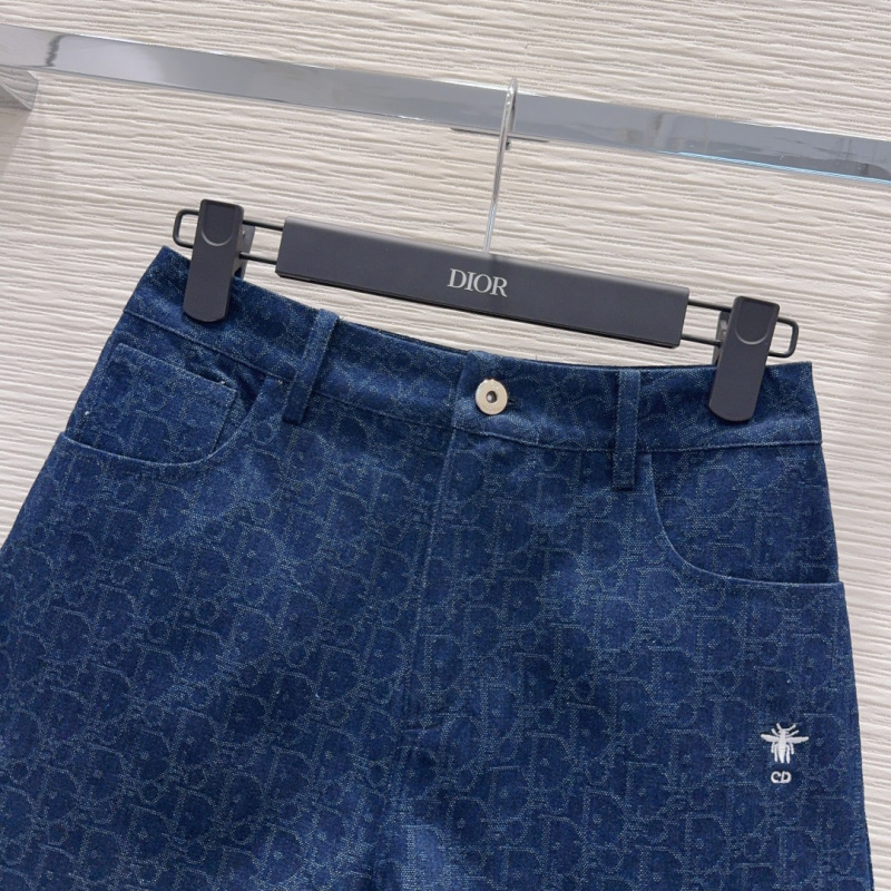 Джинсовые шорты Dior с монограммой
