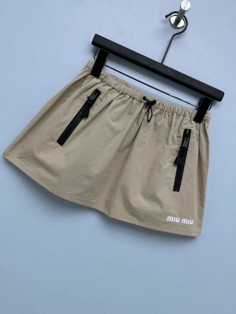 Каркасная юбка Miu Miu с логотипом