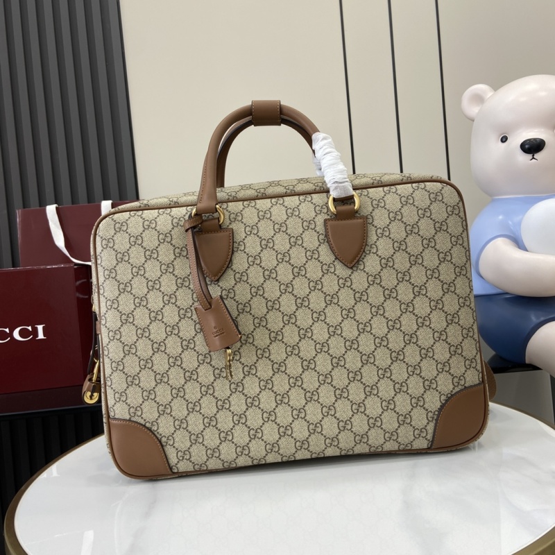 Сумка Gucci GG Canvas с кожаной отделкой