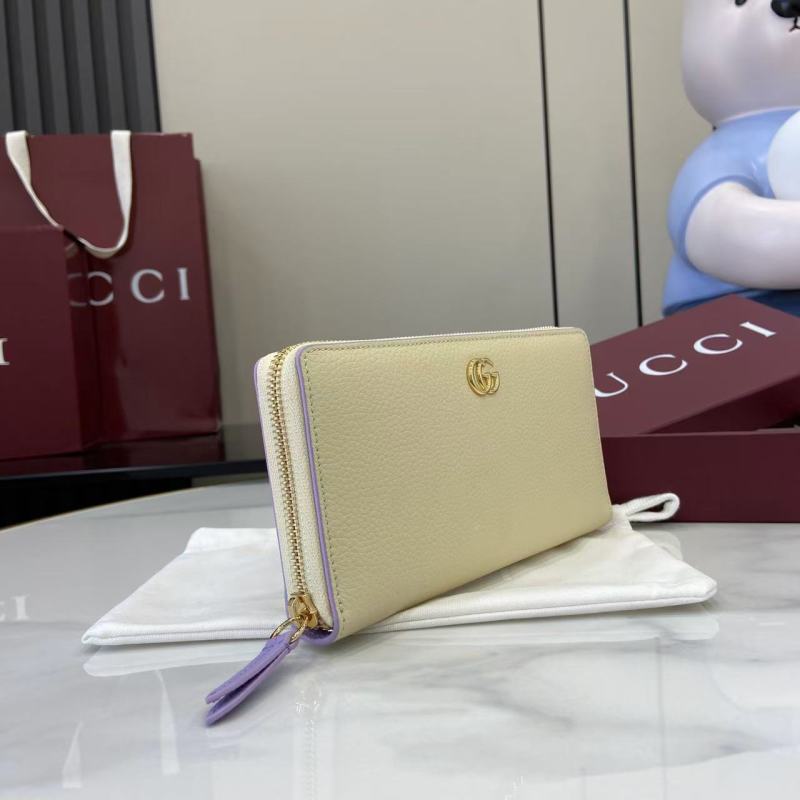Портмоне Gucci кремовое с логотипом GG