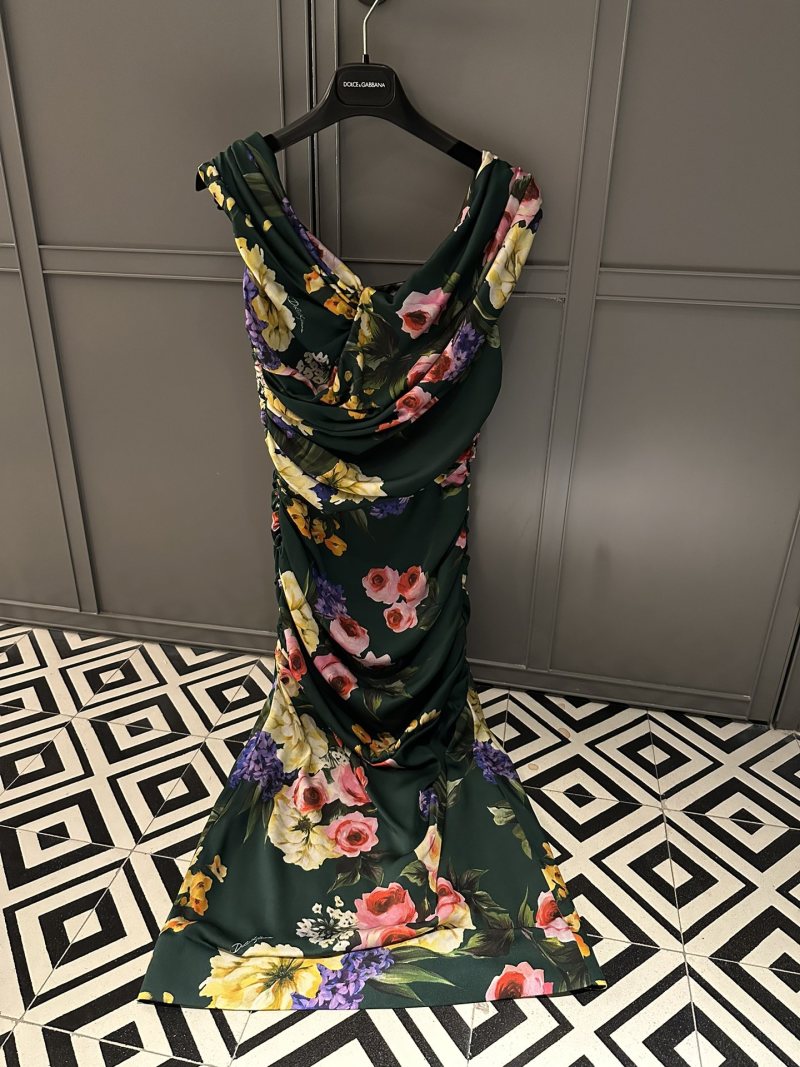 Вечернее платье с цветочным принтом Dolce & Gabbana