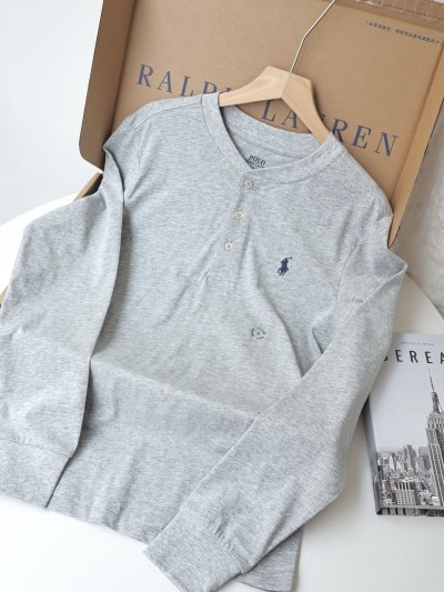 Футболка Polo Ralph Lauren с длинными рукавами и воротником хенли