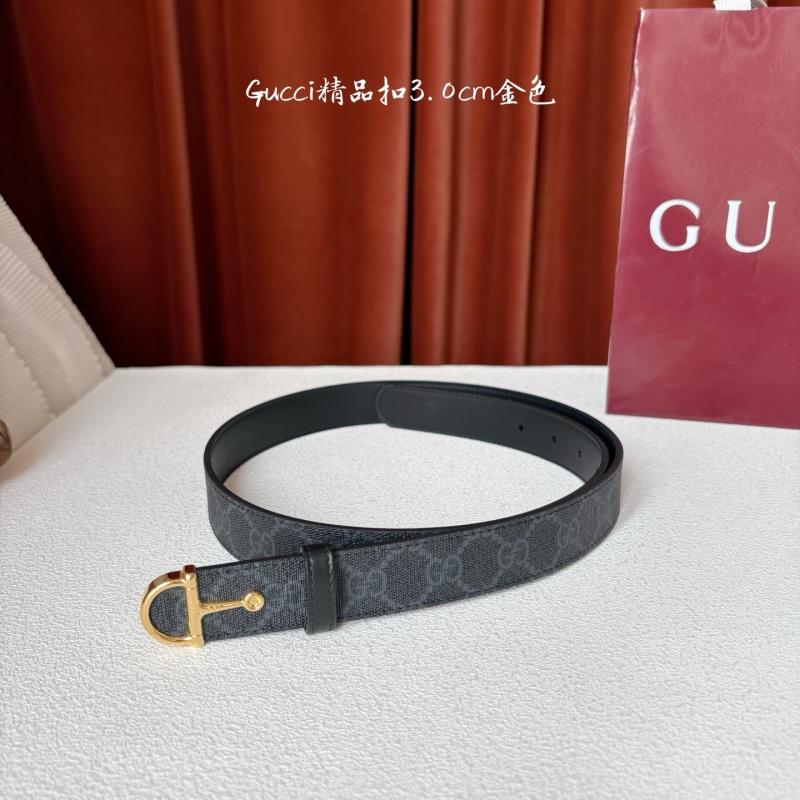 Ремень Gucci с металлическим прямым