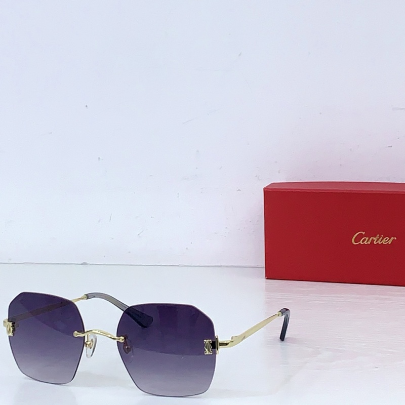 Солнцезащитные очки без оправы с градиентными линзами Cartier