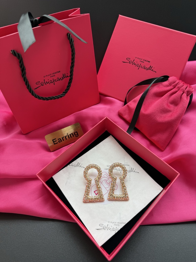 Серьги в форме ключа с кристаллами Schiaparelli
