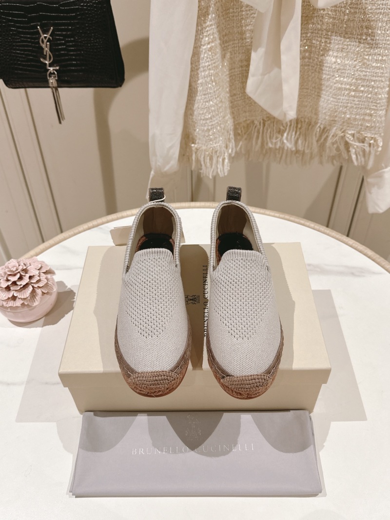 Женские слипоны Brunello Cucinelli с плетеным дном