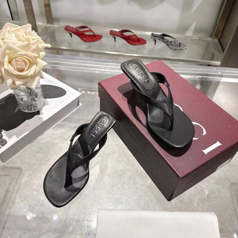 Женские кожаные мюли на шпильке Gucci
