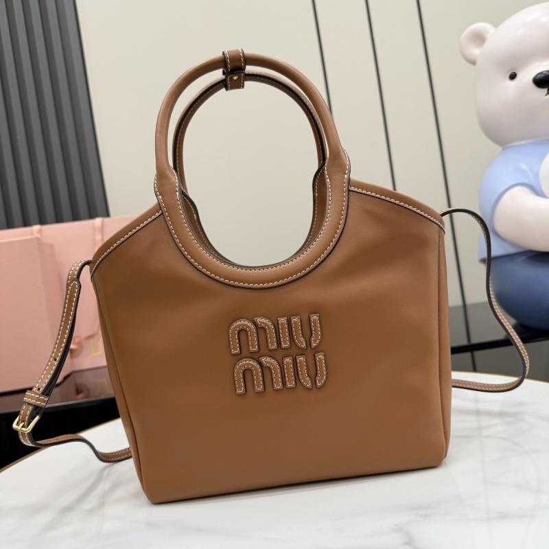 Сумка Miu Miu коричневая с логотипом