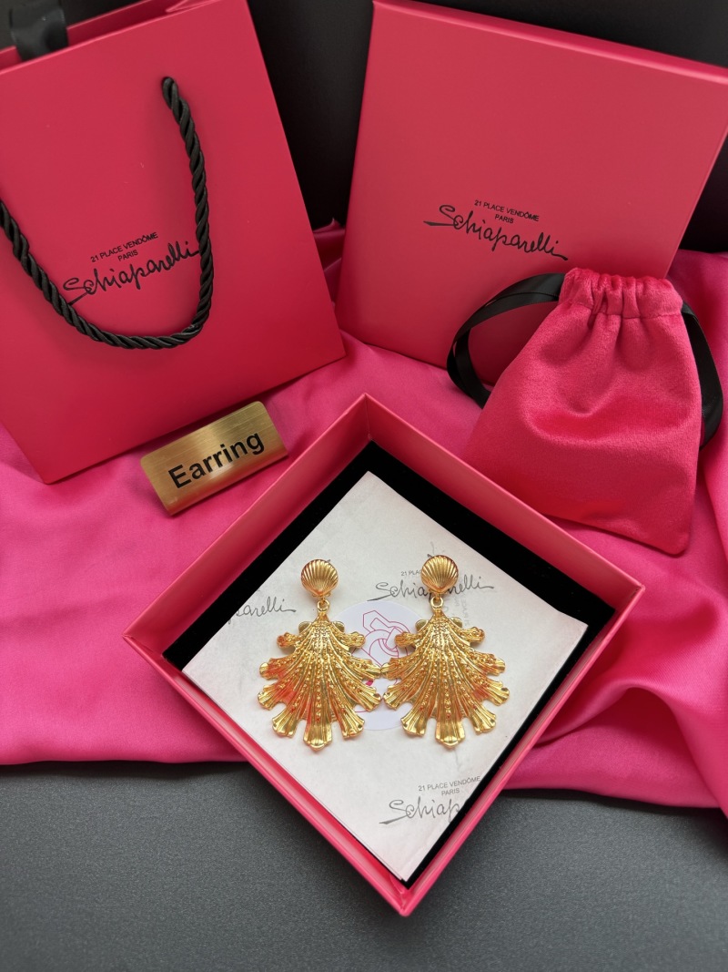 Золотистые серьги в виде морских ракушек Schiaparelli