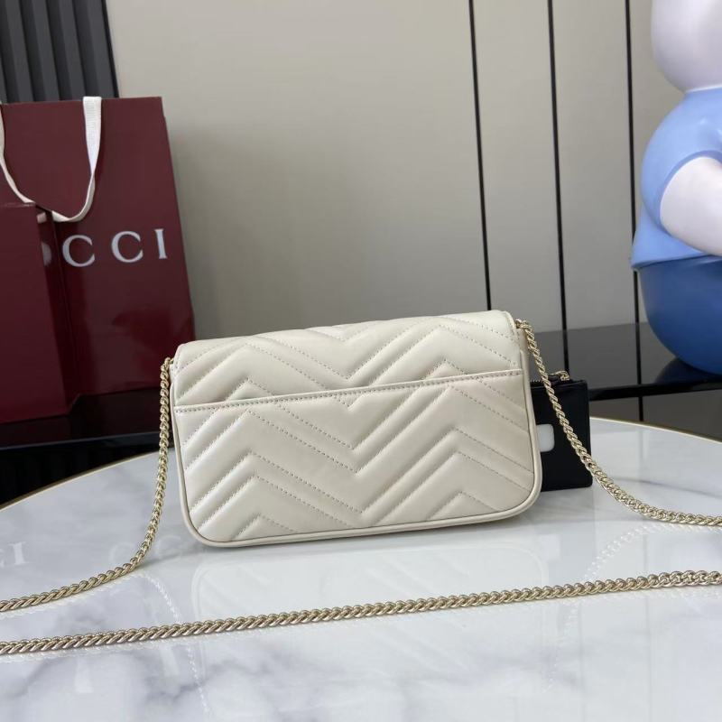 Кожаный клатч Gucci с цепочкой и картхолдером