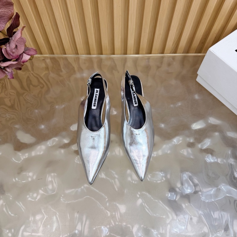 Женские босоножки Jil Sander на плоской подошве с острым носом