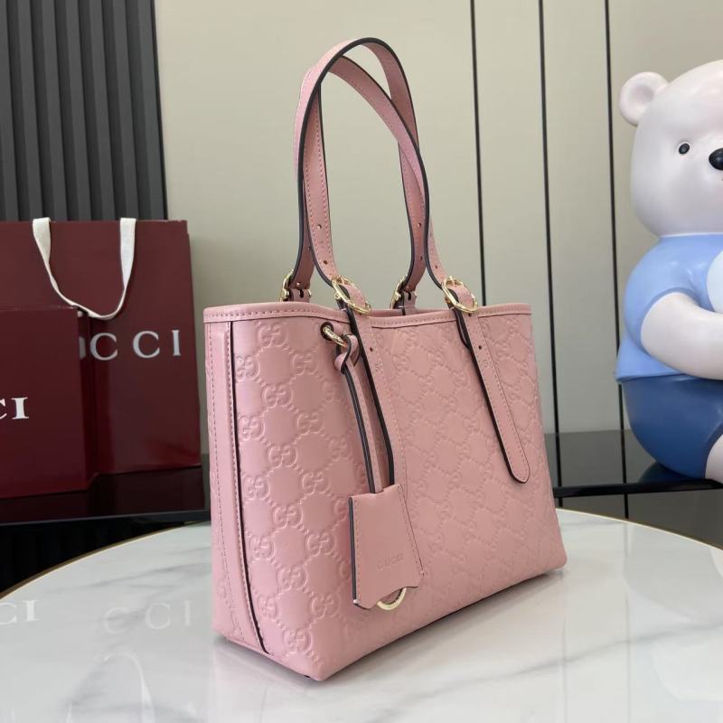 Сумка-тоут Gucci розовая с монограммой