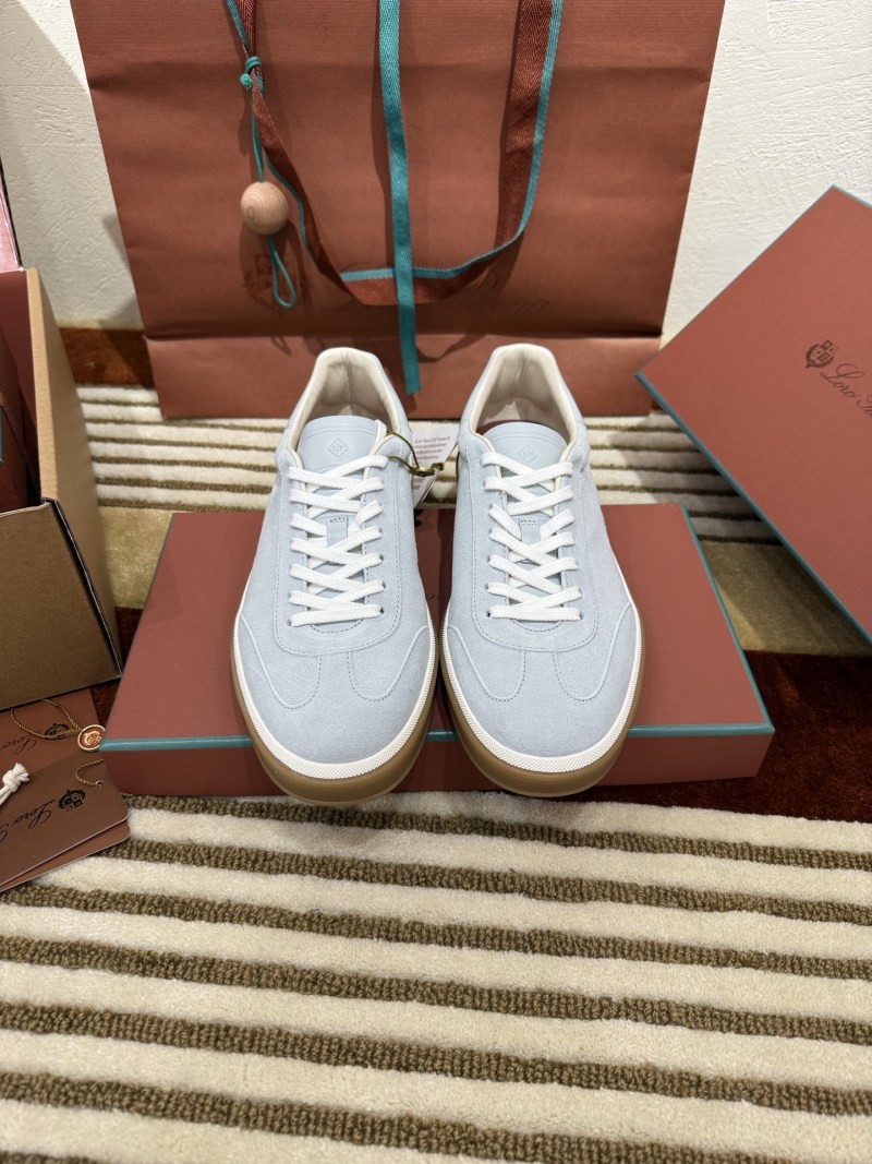 Кроссовки Loro Piana Tennis Walk женские голубые