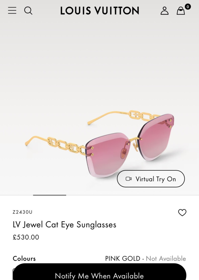 Солнцезащитные очки Louis Vuitton Jewel Cat Eye