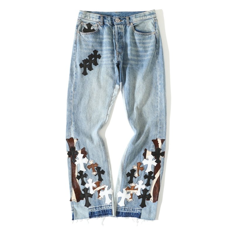 Мужские джинсы Chrome Hearts с крестами