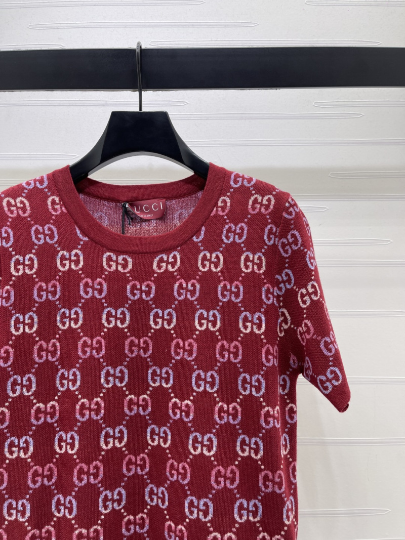 Вязаный женский топ с принтом GG Gucci