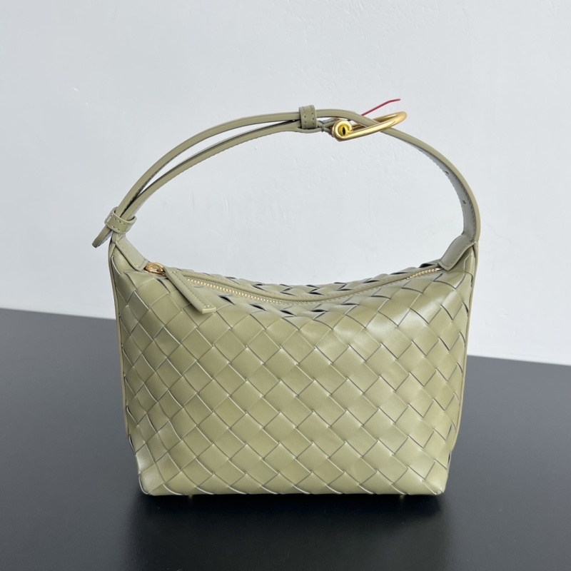 Сумка Wallace intrecciato из кожи с золотым змеевым замком Bottega Veneta
