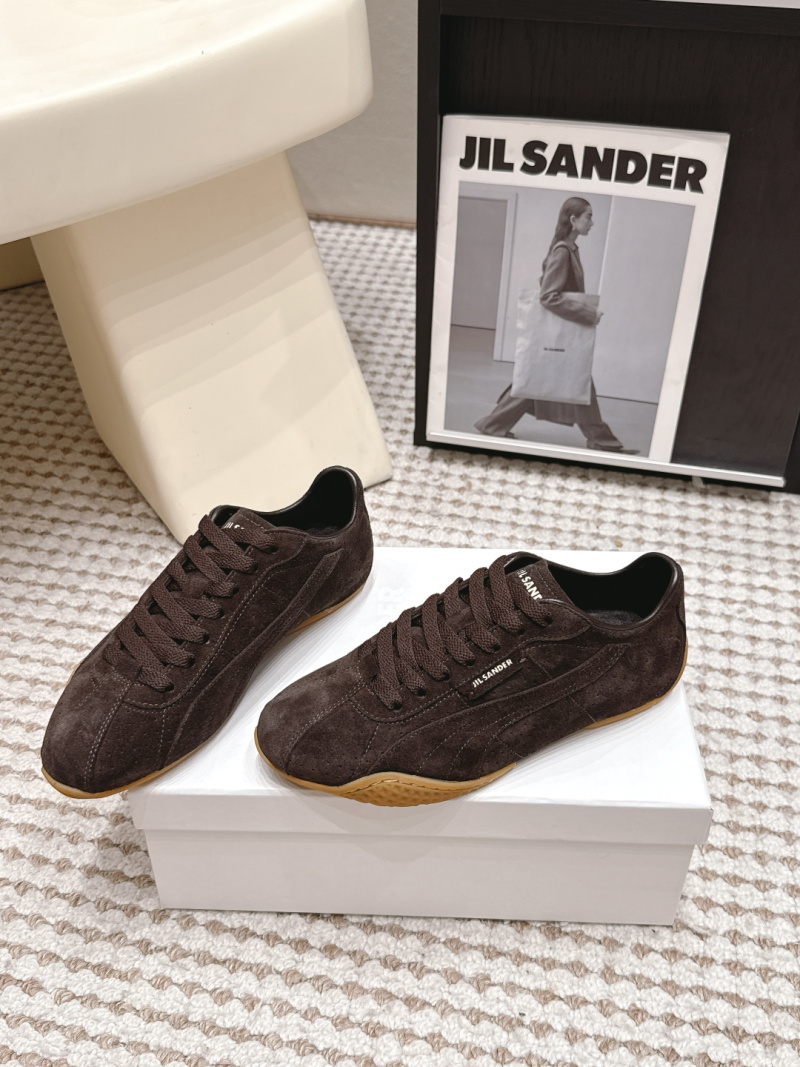 Женские кроссовки Jil Sander с замшевым верхом