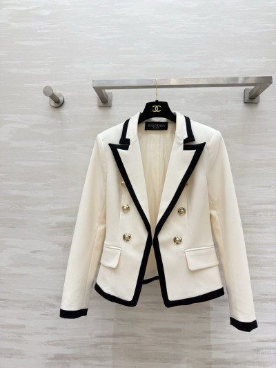 Женский пиджак Balmain с контрастной отделкой