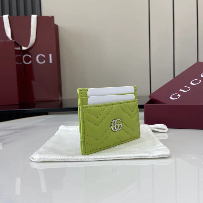 Картхолдер Gucci зеленый с логотипом GG
