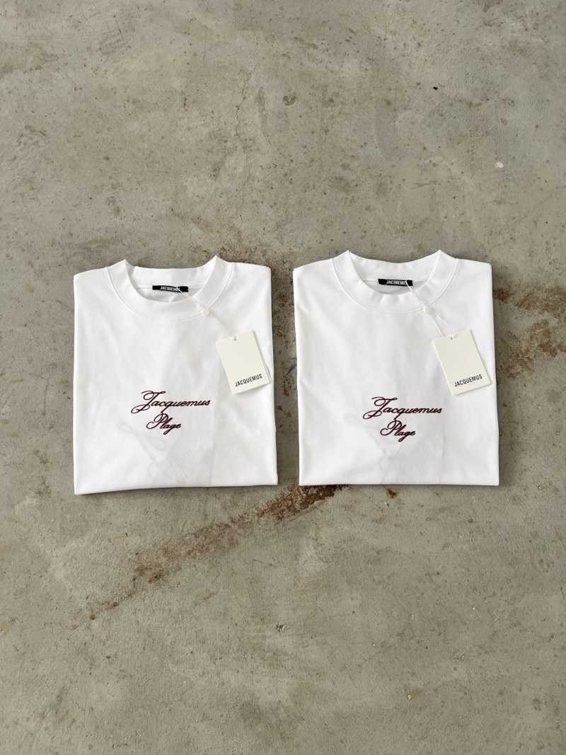Женская футболка Jacquemus белая с вышивкой