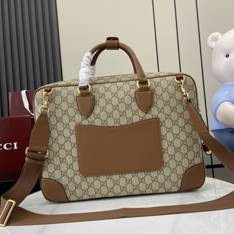 Сумка Gucci GG Canvas с кожаной отделкой