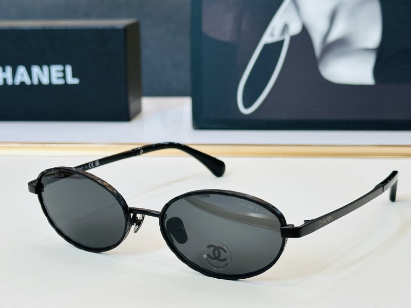Солнцезащитные очки Chanel, черная оправа, размер 54