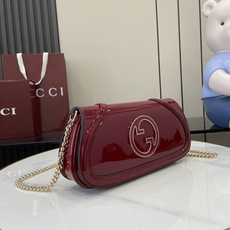 Сумка Gucci красная лаковая с цепочкой