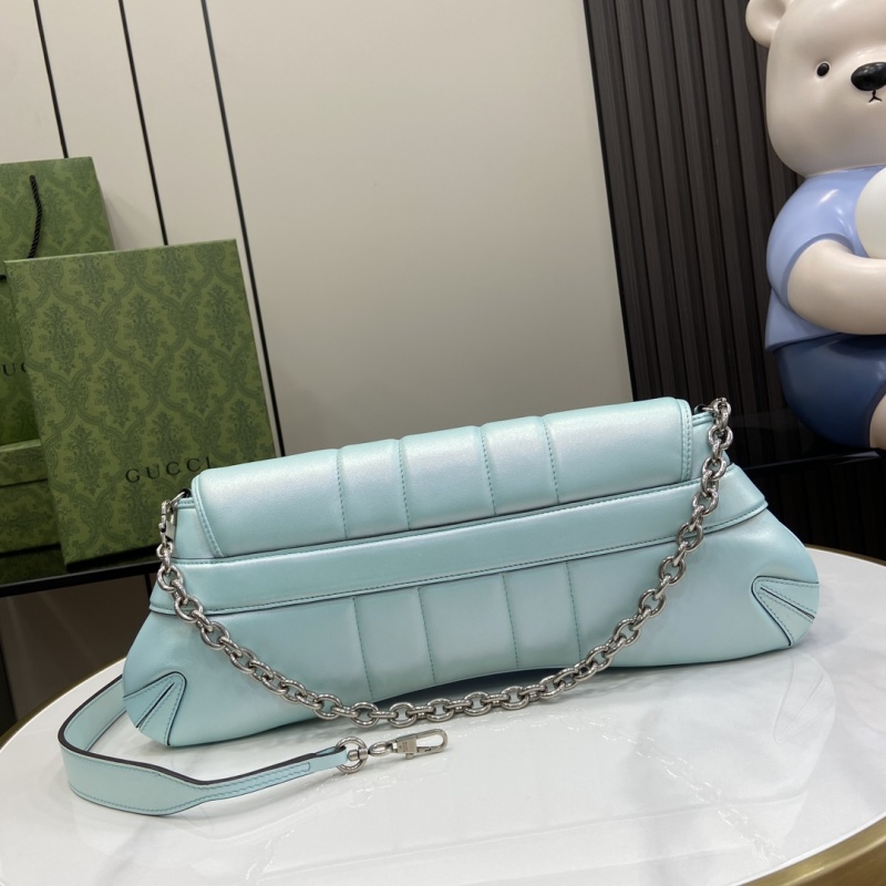 Сумка Gucci 764255 бирюзовая с цепочкой