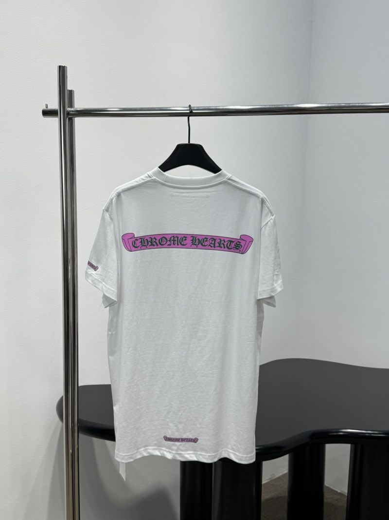 Футболка Chrome Hearts белая с накладным карманом