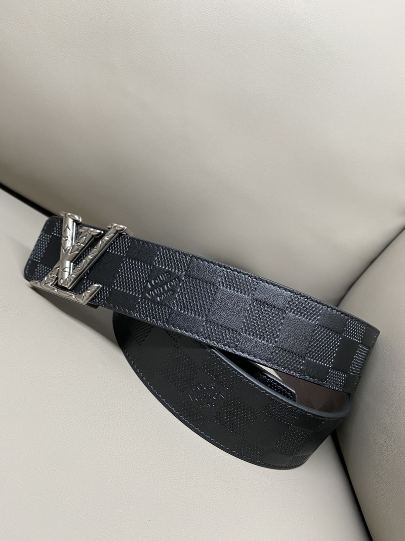 Двусторонний кожаный ремень с пряжкой LV Louis Vuitton