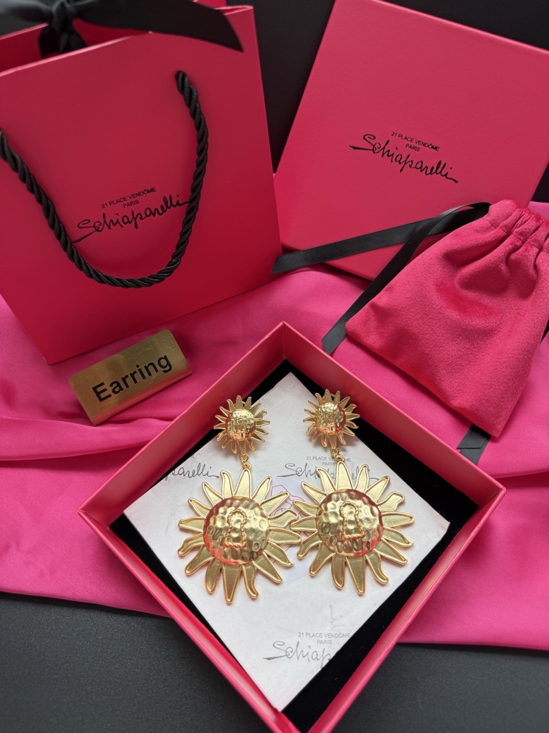 Серьги в виде солнца с золотым оттенком Schiaparelli