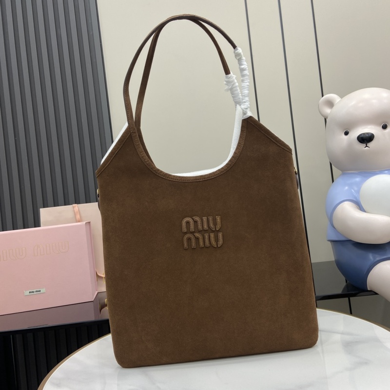 Сумка-тоут Miu Miu коричневый замш