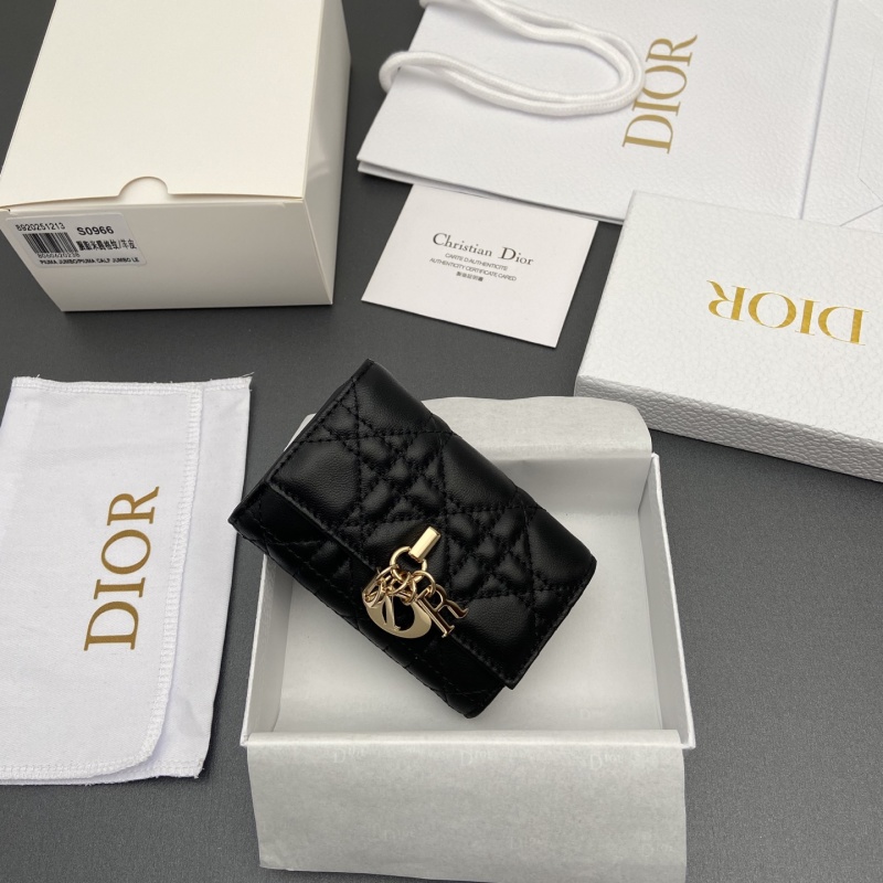 Кожаный кошелек Dior S0966 черный