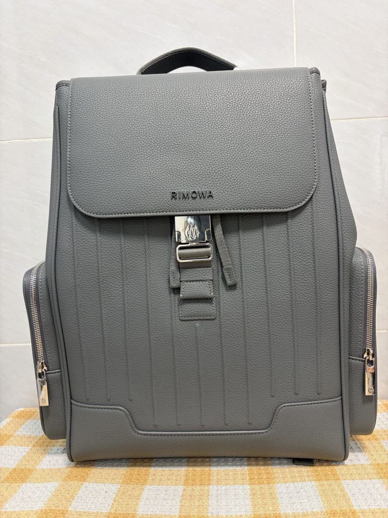 Рюкзак RIMOWA из натуральной кожи, серый