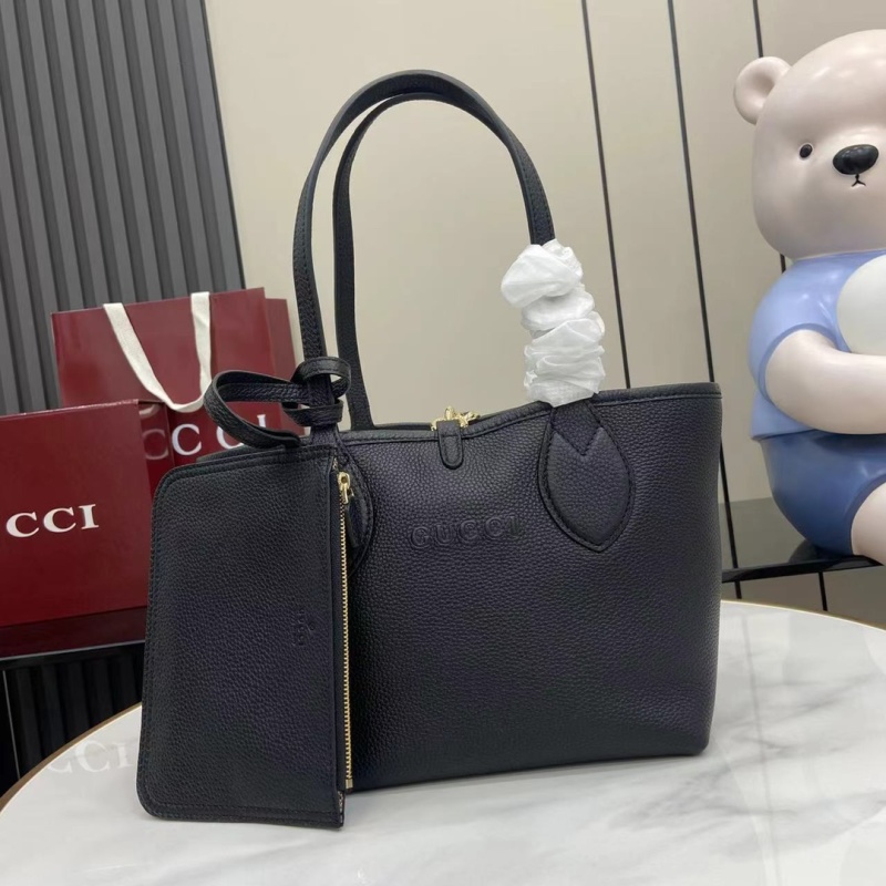 Черная сумка-тоут Gucci с кошельком