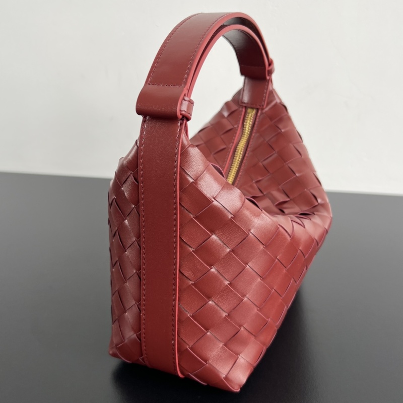 Сумка Bottega Venetta с плетением Intrecciato, темно-красный цвет Без бренда