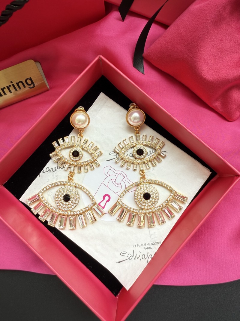 Серьги с глазами и жемчугом Schiaparelli
