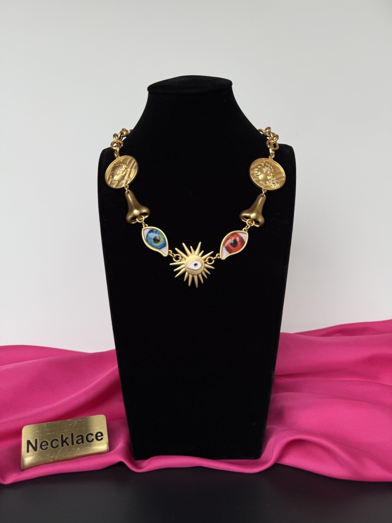 Нарядное колье с глазами и монетами Schiaparelli