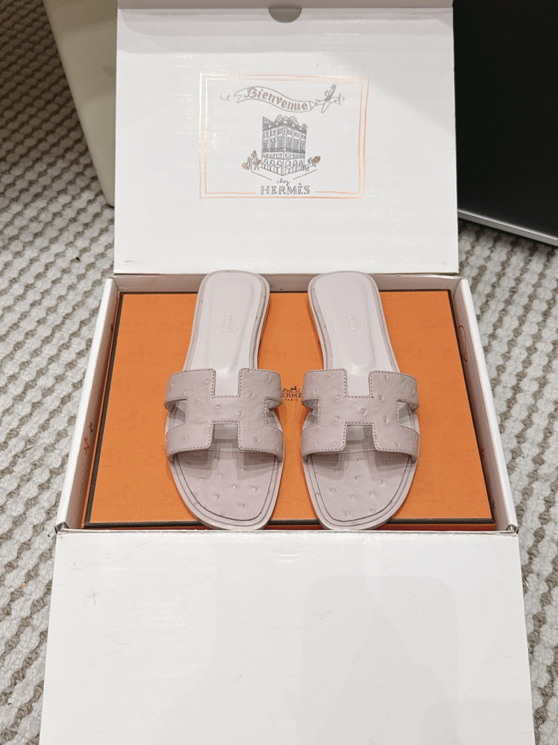 Женские шлёпанцы Hermes H-образная пряжка Hermès