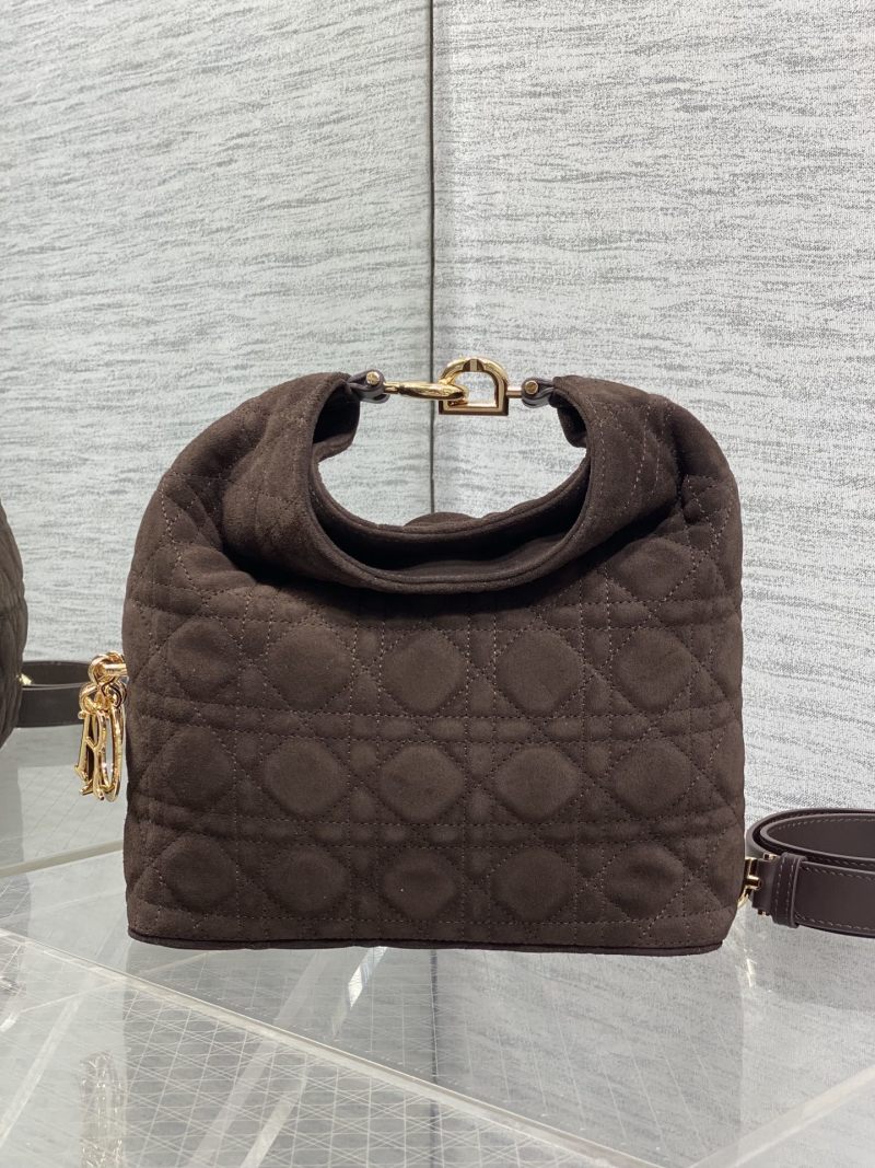 Сумка Dior Brown Quilted Suede