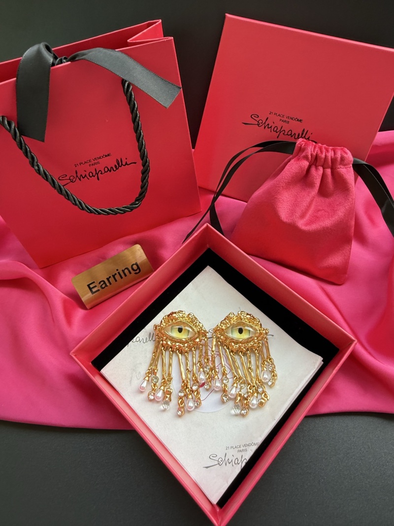 Серьги в виде глаз с подвесками Schiaparelli