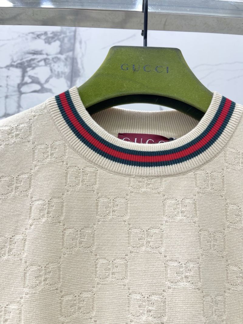 Женская вязаная футболка с логотипом Gucci