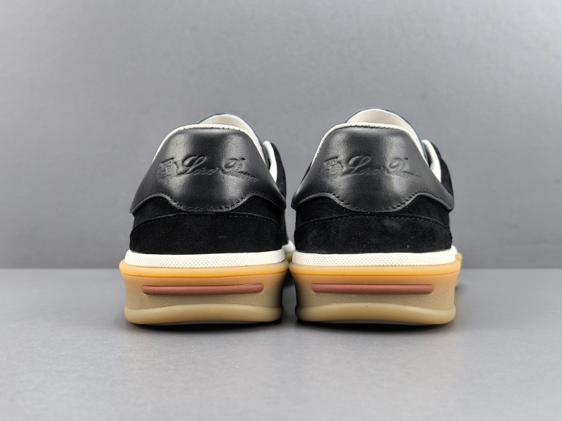 Loro Piana Tennis Walk черные замшевые кроссовки