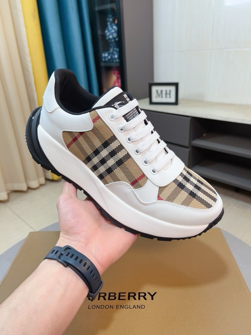 Мужские кроссовки со шнуровкой, белый цвет Burberry