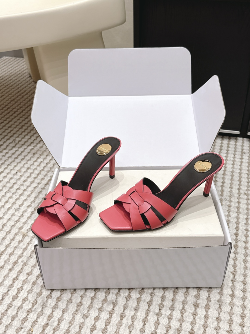 Женские туфли Melody Saint Laurent, розовые, кожаные