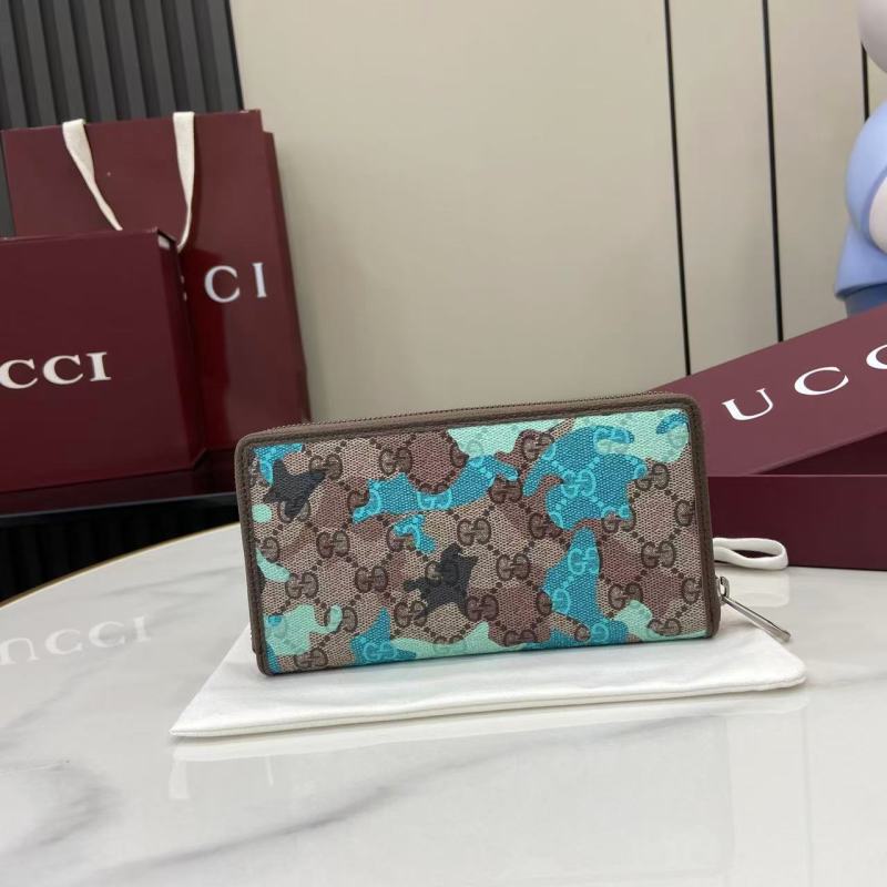 Портмоне Gucci с принтом и молнией