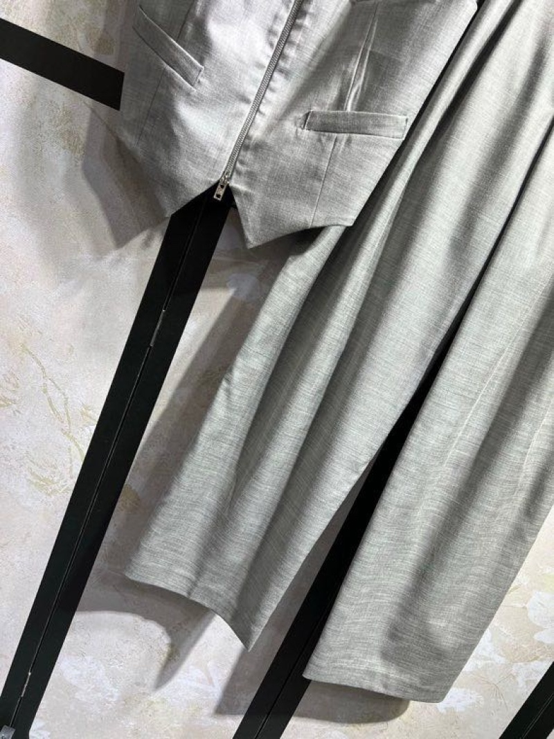 Комплект: жилет и брюки палаццо женские, серый Alexander Wang