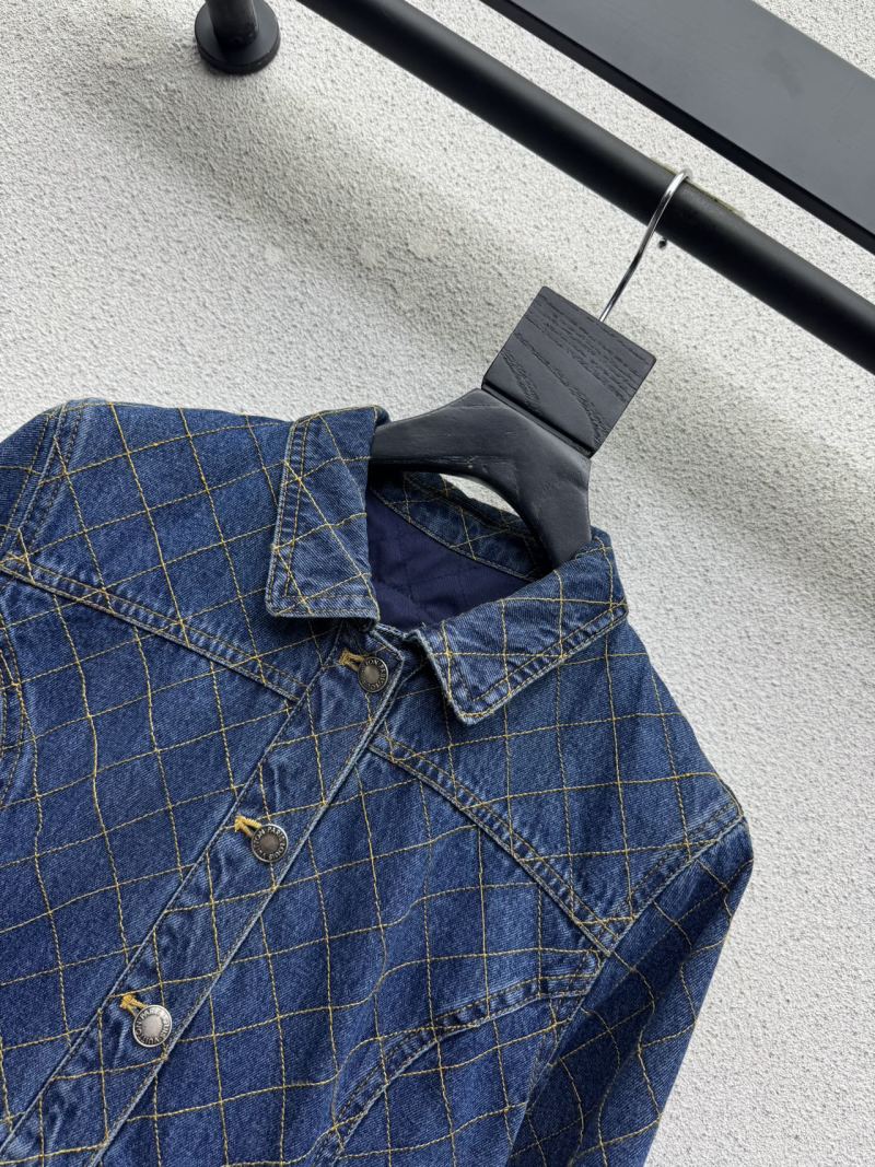 Джинсовое платье с ромбовидной вышивкой Loro Piana