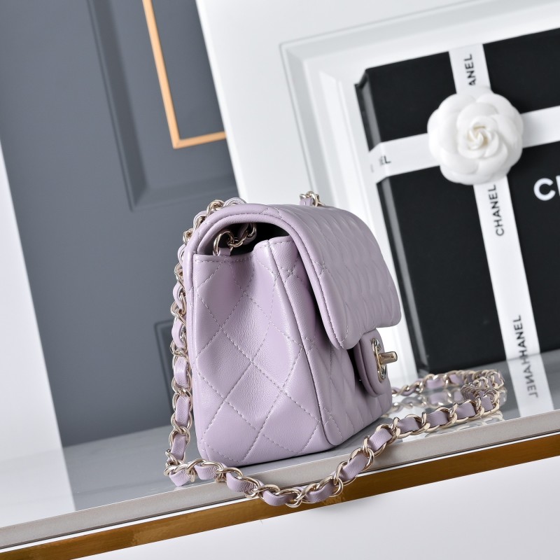 Стильная женская сумка через плечо, фиолетовый цвет Chanel